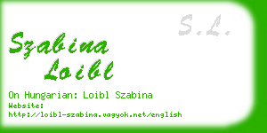 szabina loibl business card